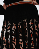 Hutch Knit Jacquard Skirt - Tiny Jungle Cat Black by Diane Von Furstenberg DVF — alternate view