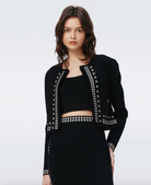 Brogan Knit Jacquard Cardigan - Black Stud by Diane Von Furstenberg DVF | 25 South Boutiques
