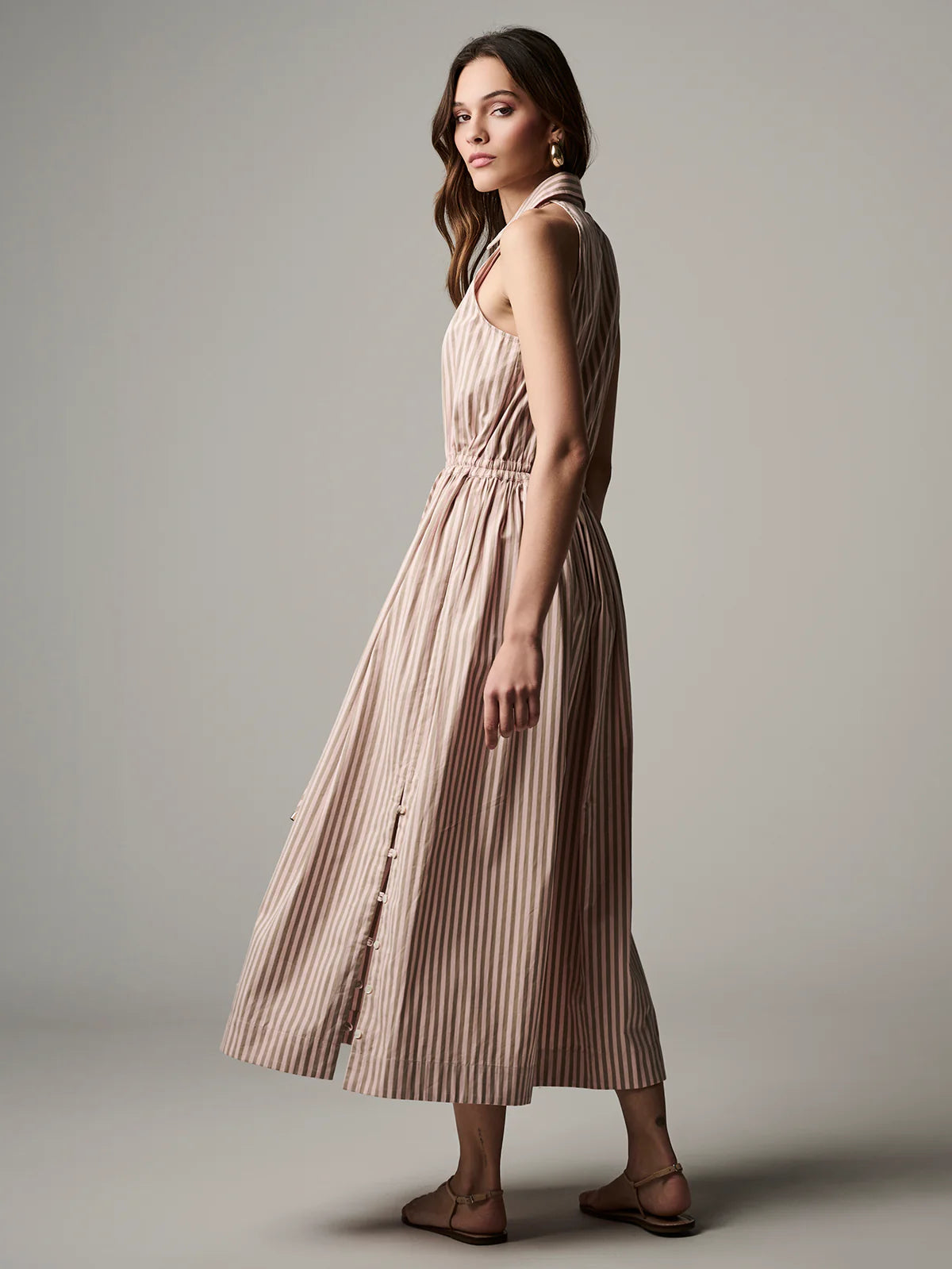Stella Dress - Blush Stripe by Hevron — alternate view