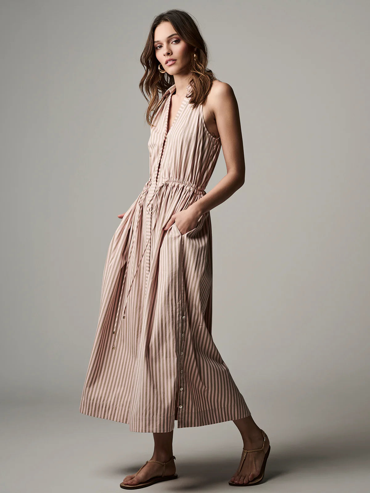 Stella Dress - Blush Stripe by Hevron | 25 South Boutiques