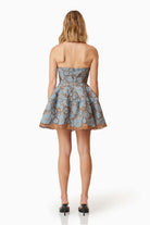 Jasmine Strapless Mini Dress - Blue Bronze by Elliatt — view 4