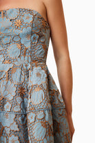 Jasmine Strapless Mini Dress - Blue Bronze by Elliatt — view 5