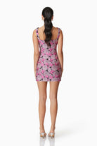 Aimee Floral Mini Dress - Pink by Elliatt — view 4