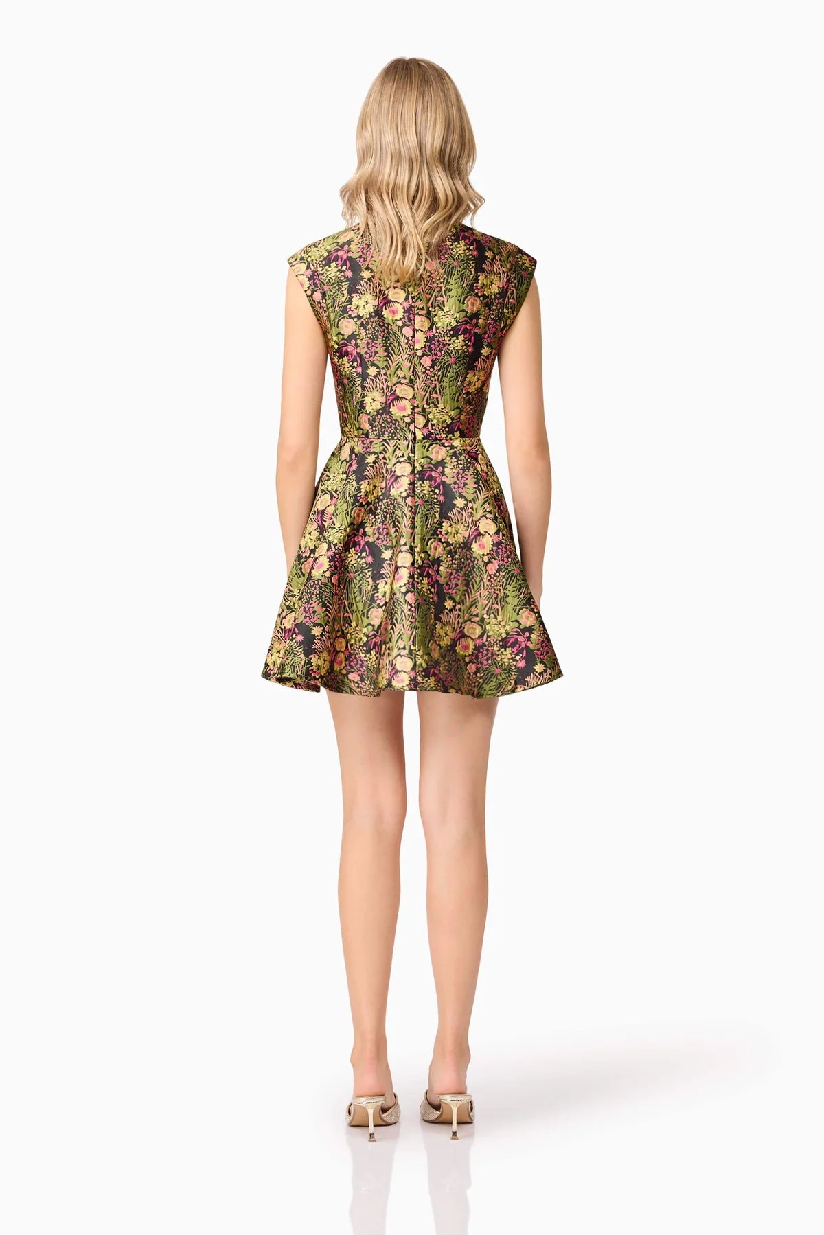 Cindy A-Line Mini Dress - Black Floral by Elliatt — view 5