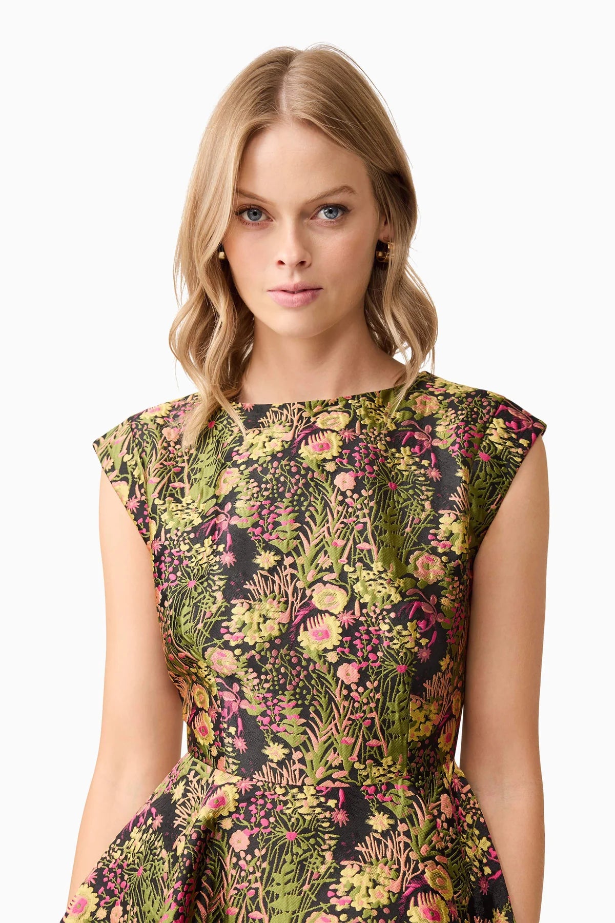 Cindy A-Line Mini Dress - Black Floral by Elliatt — view 6