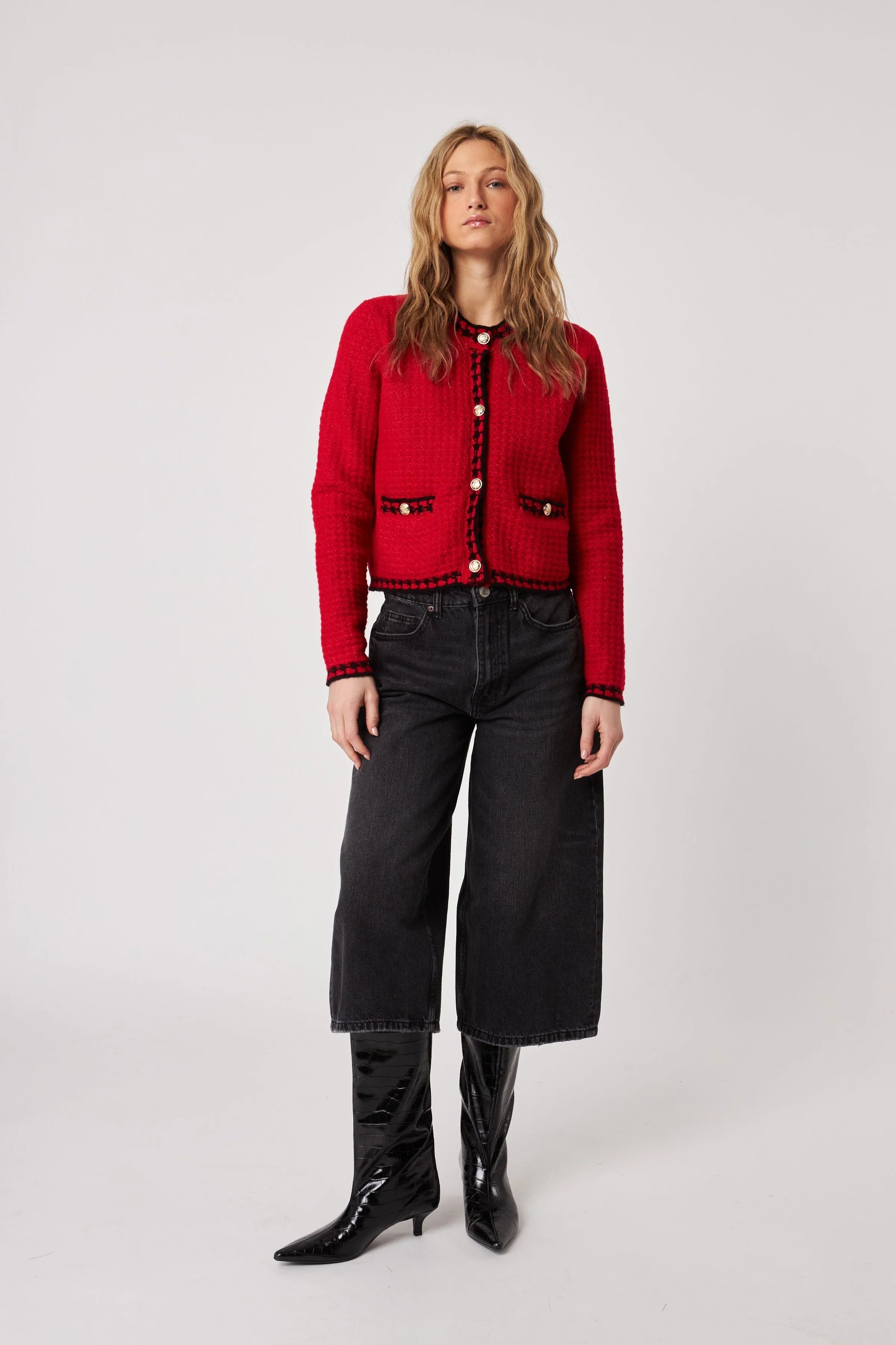 Benedict Cardigan - Preppy Crimson by John & Jenn — view 3