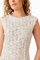 Cali Shift Mini Dress - Ivory Gold by Elliatt — view 4