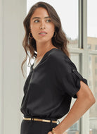 Santorini Top - Black by Lysse — view 5