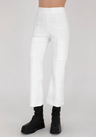 Vista Tech Stretch Flare Legging - White by Elaine Kim — alternate view