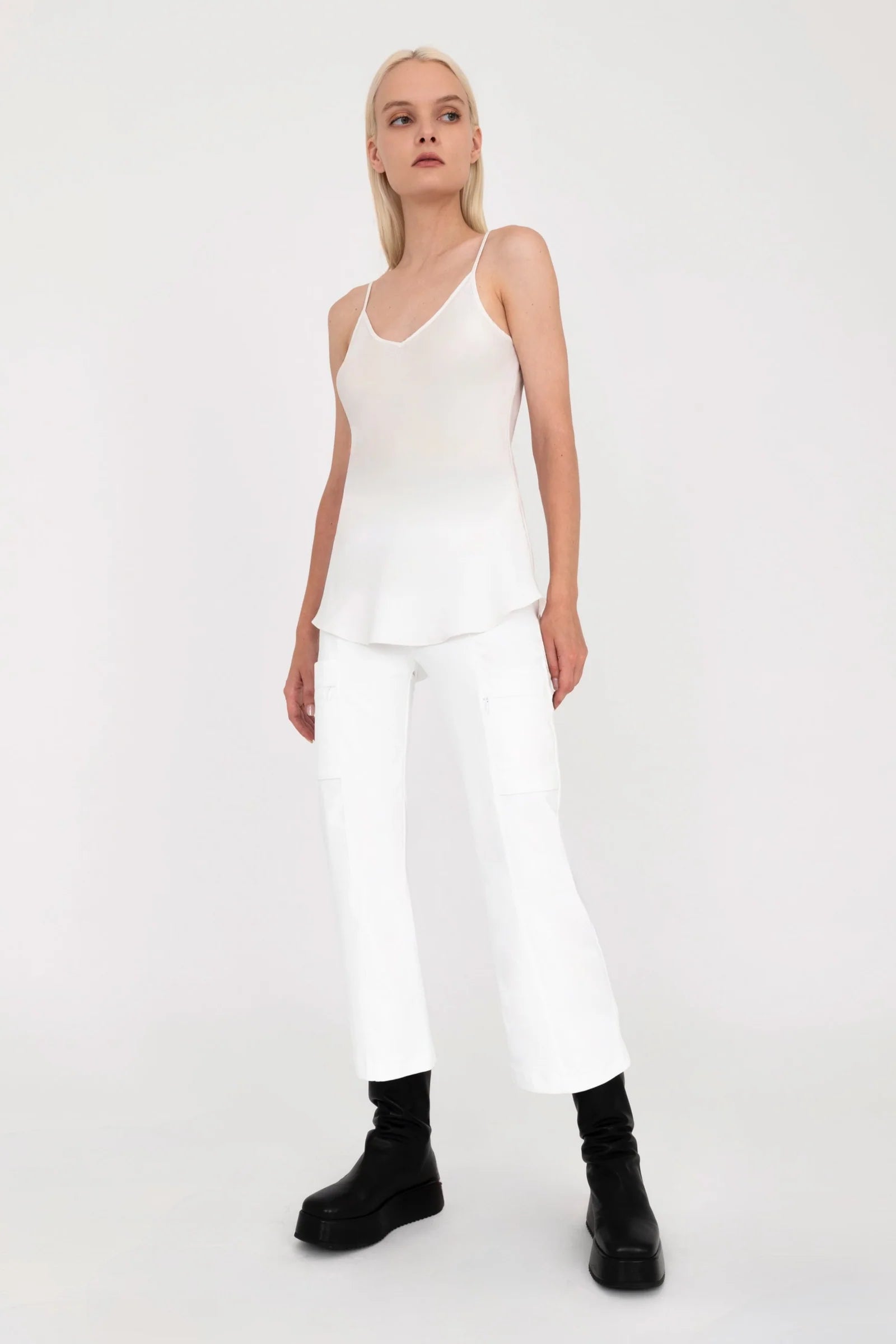 Vista Tech Stretch Flare Legging - White by Elaine Kim | 25 South Boutiques