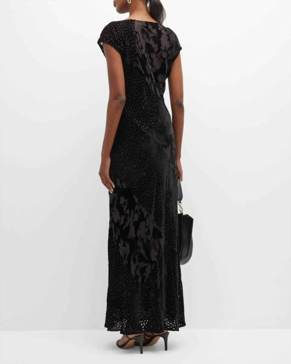 Ellie Burnout Maxi Dress - Black by Johnny Was — alternate view