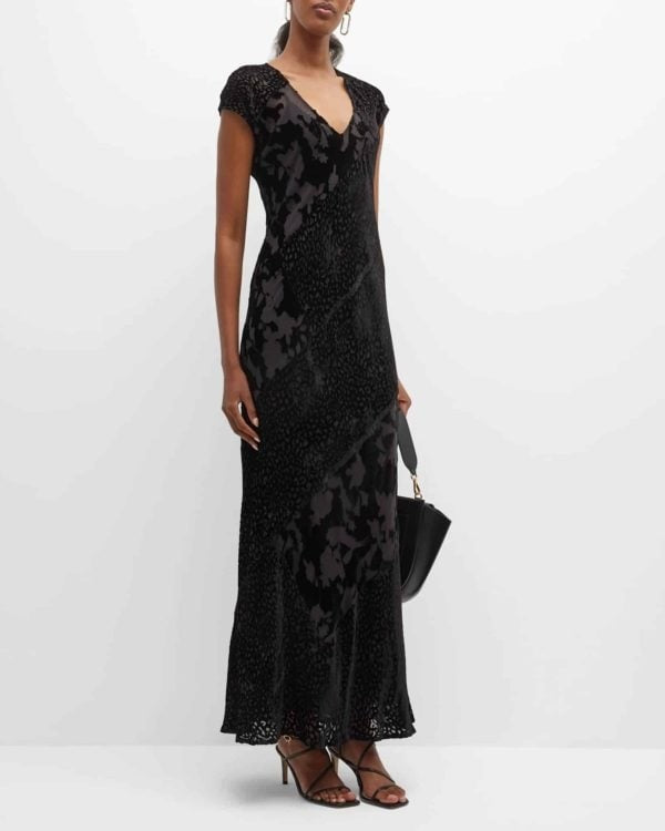 Ellie Burnout Maxi Dress - Black by Johnny Was | 25 South Boutiques