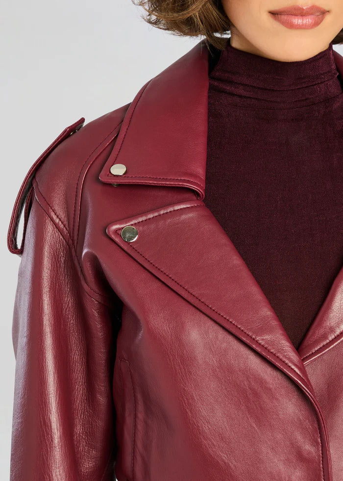 Einsley Leather Jacket - Port by Retrofête — alternate view