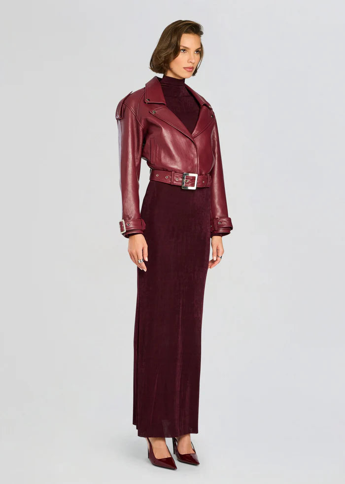 Einsley Leather Jacket - Port by Retrofête — view 3