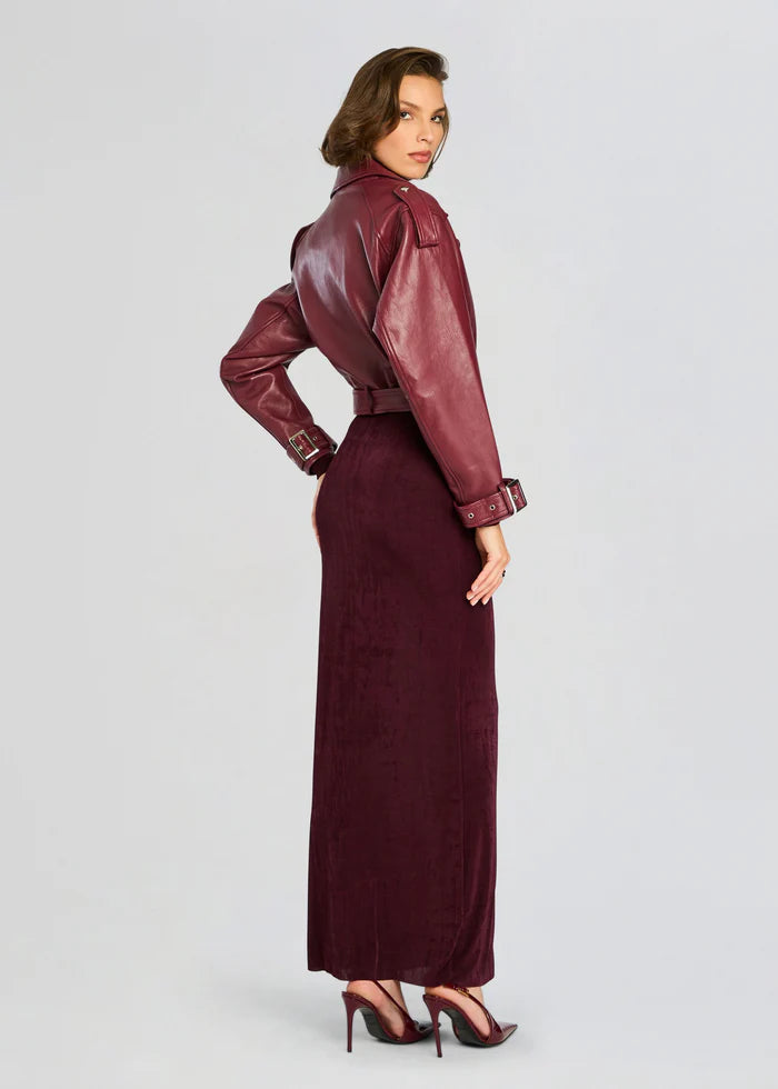Einsley Leather Jacket - Port by Retrofête — view 4