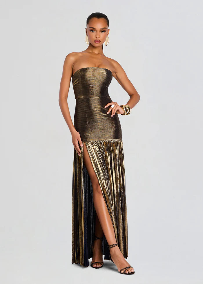 Helene Dress - Antique Gold by Retrofête | 25 South Boutiques