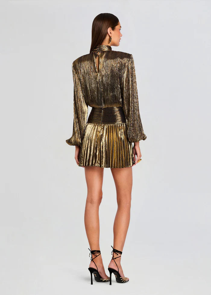 Freja Dress - Antique Gold by Retrofête — view 5