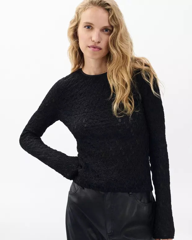 Ellie Lace Top - Black by Rag & Bone — view 4