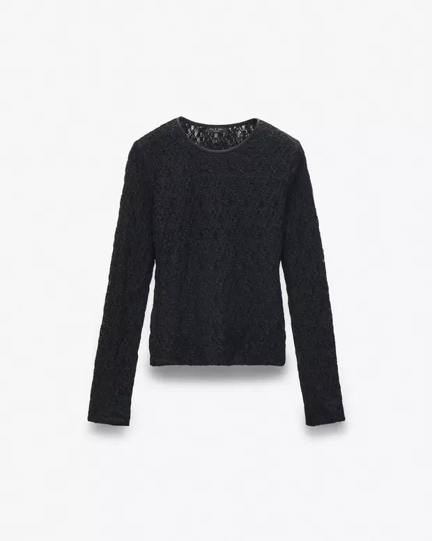 Ellie Lace Top - Black by Rag & Bone — view 5