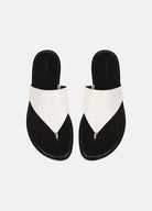 Ellis Leather Thong Sandal - Milk by Vince — view 4