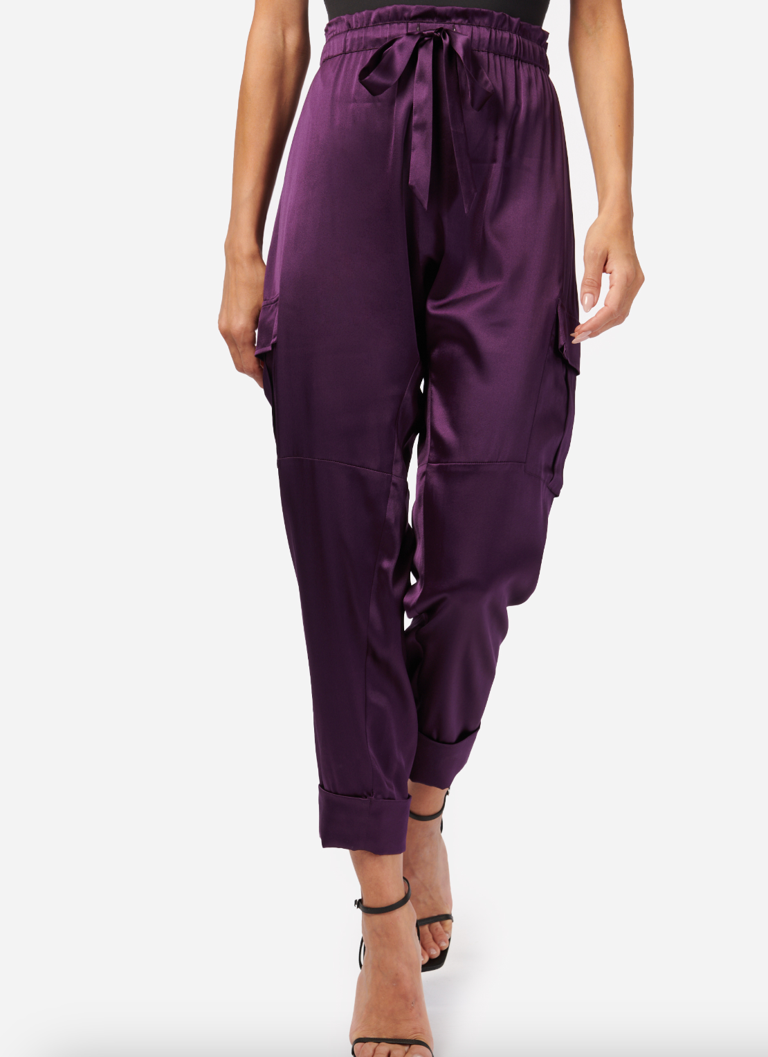 Carmen Cargo Pant - Eggplant by Cami NYC — alternate view