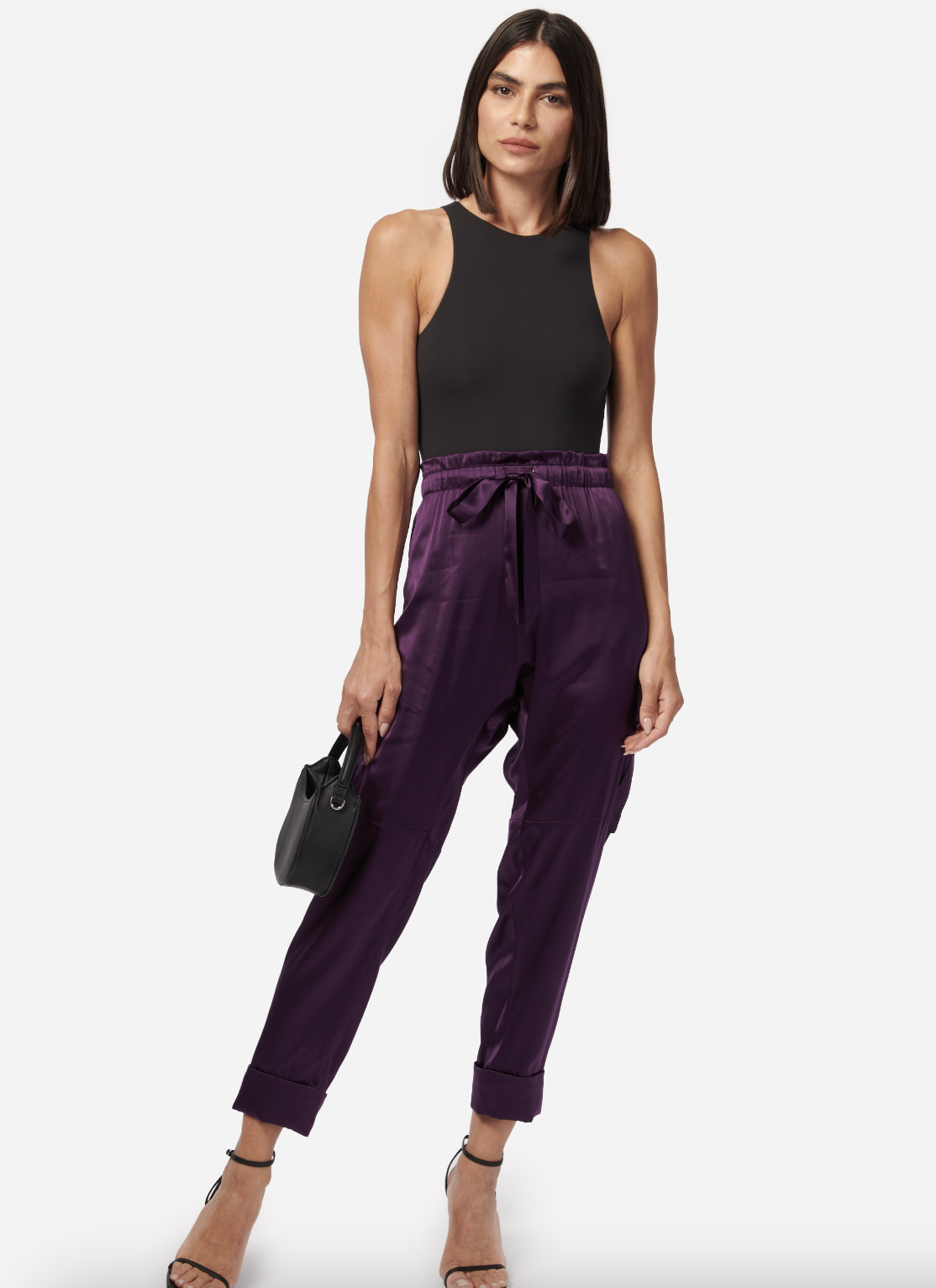 Carmen Cargo Pant - Eggplant by Cami NYC — view 3