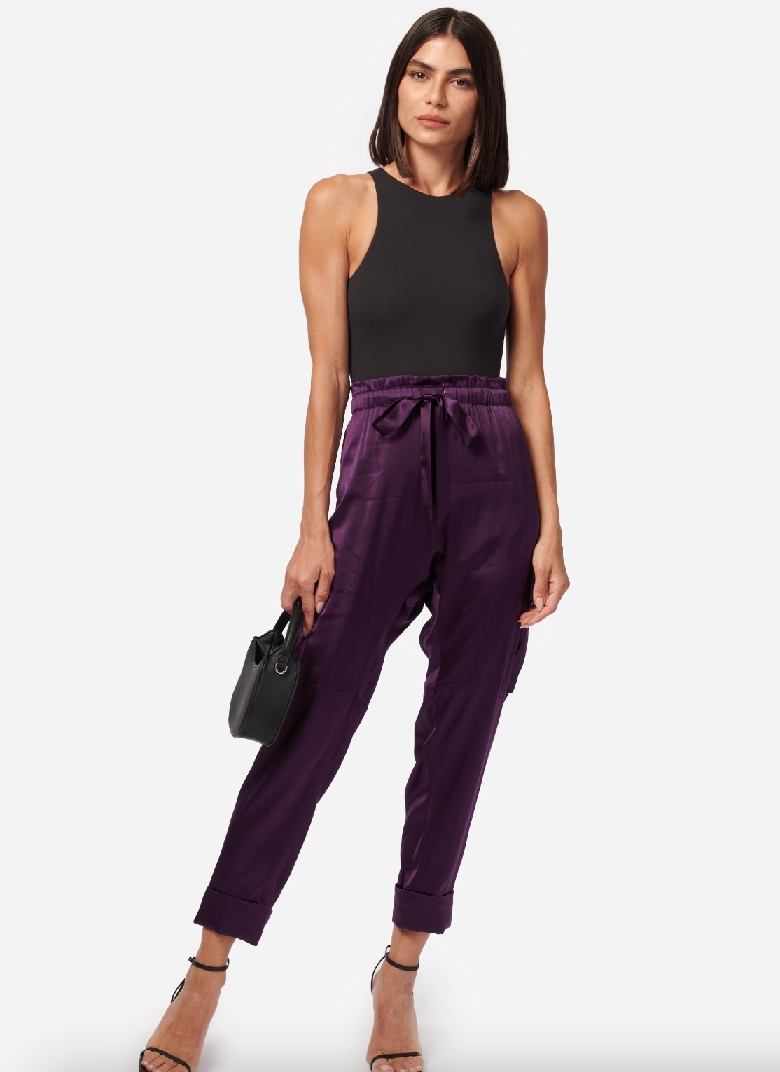 Carmen Cargo Pant - Eggplant by Cami NYC — view 3