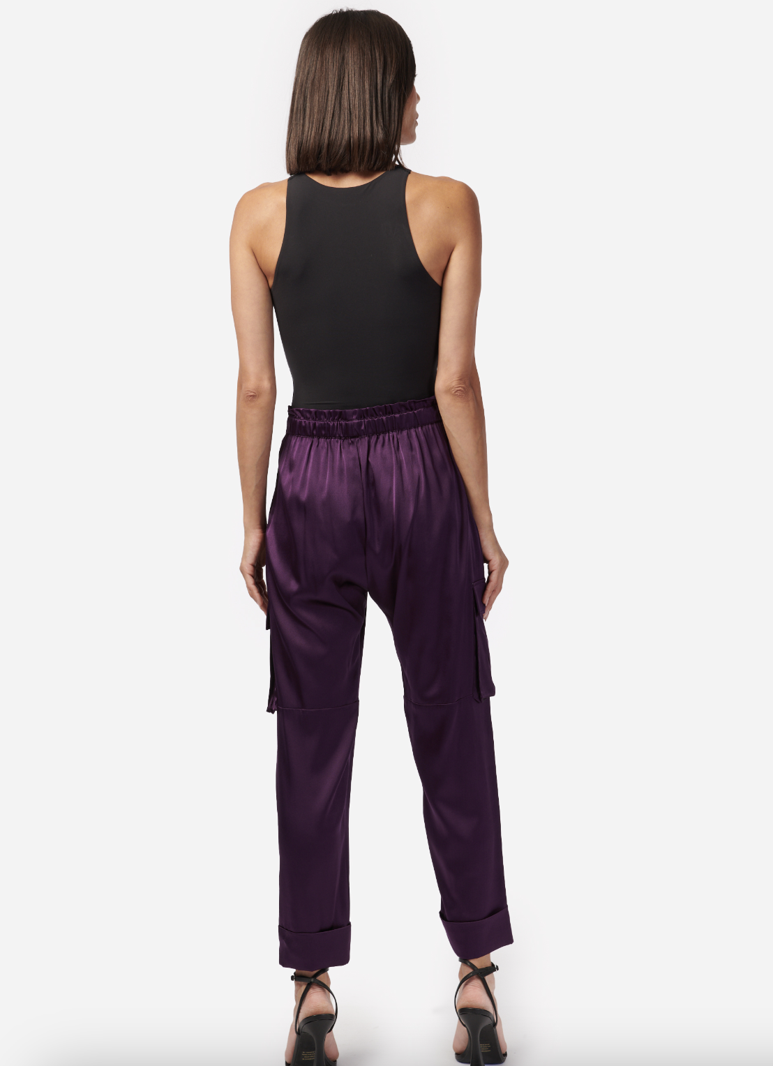 Carmen Cargo Pant - Eggplant by Cami NYC — view 4
