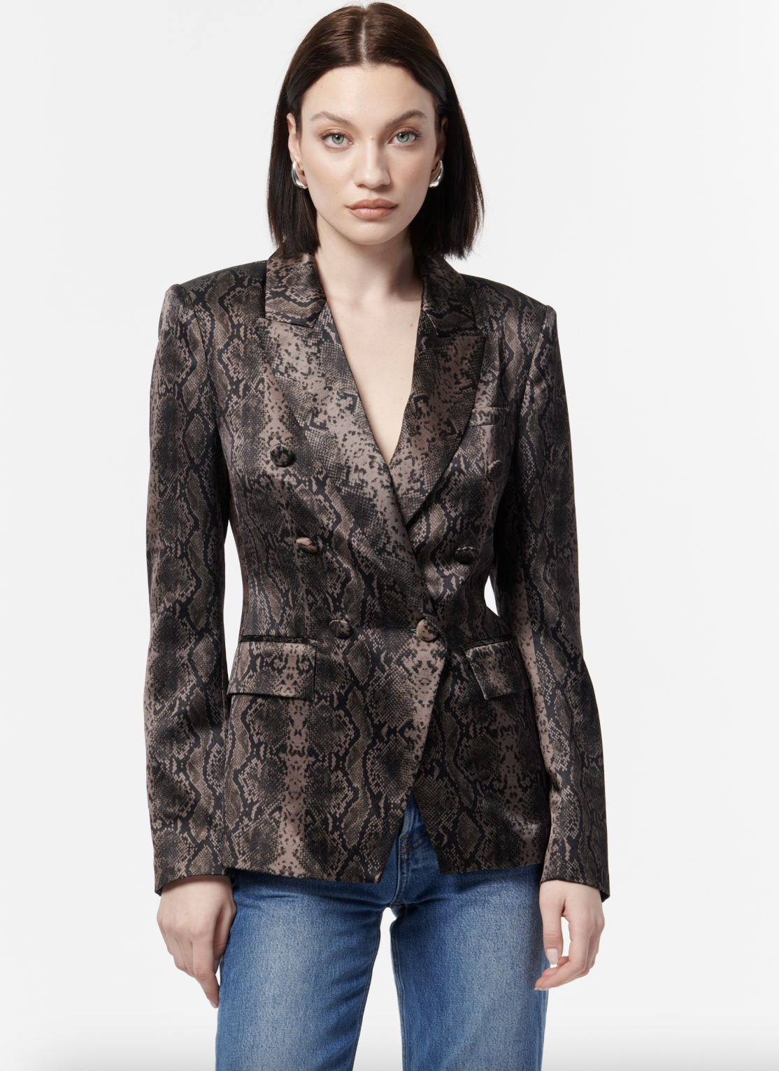 Zana Blazer - Grey Snake by Cami NYC — view 3
