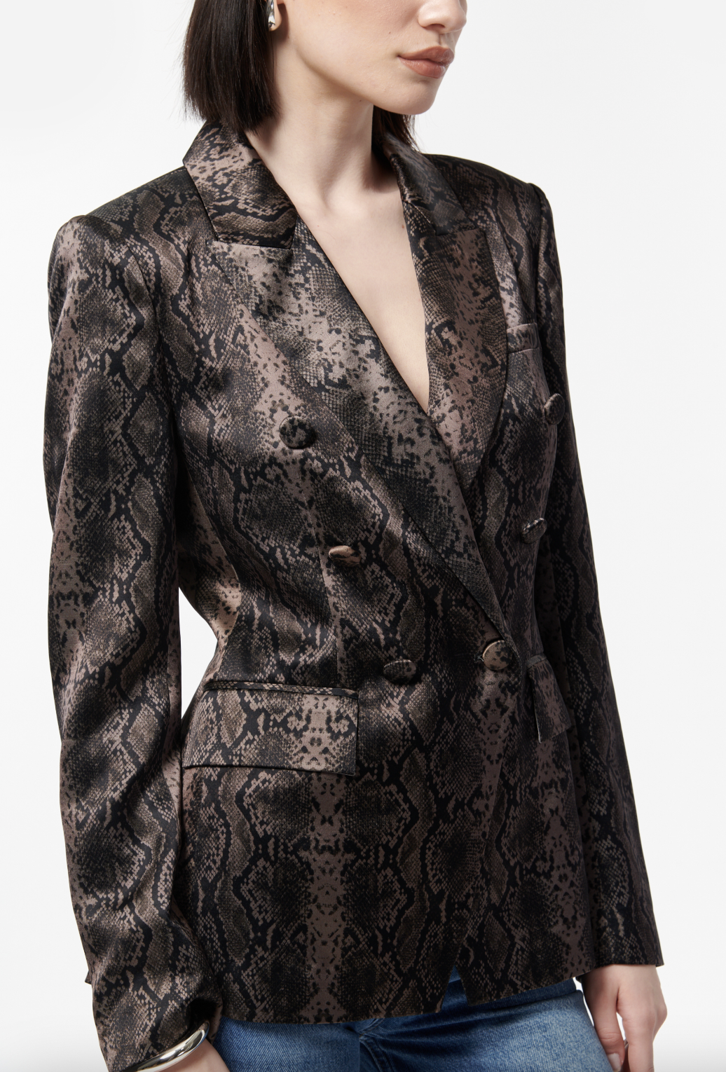 Zana Blazer - Grey Snake by Cami NYC — alternate view