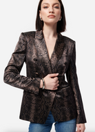 Zana Blazer - Grey Snake by Cami NYC | 25 South Boutiques