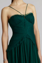 Two Tiered Tulle Gown - Green by Zac Posen — view 5