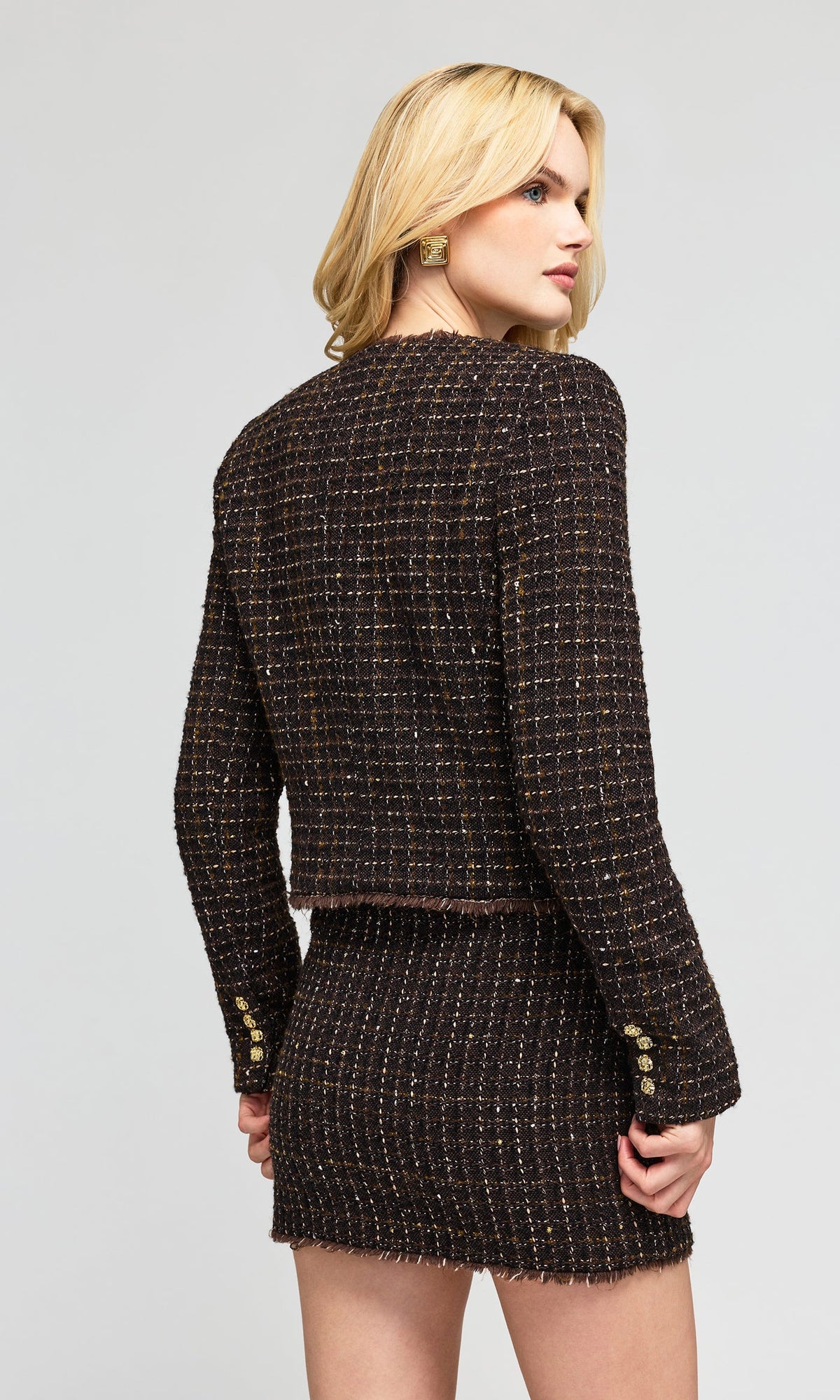 Generation Love Tiffany Tweed Jacket - Brown Multi, view 3