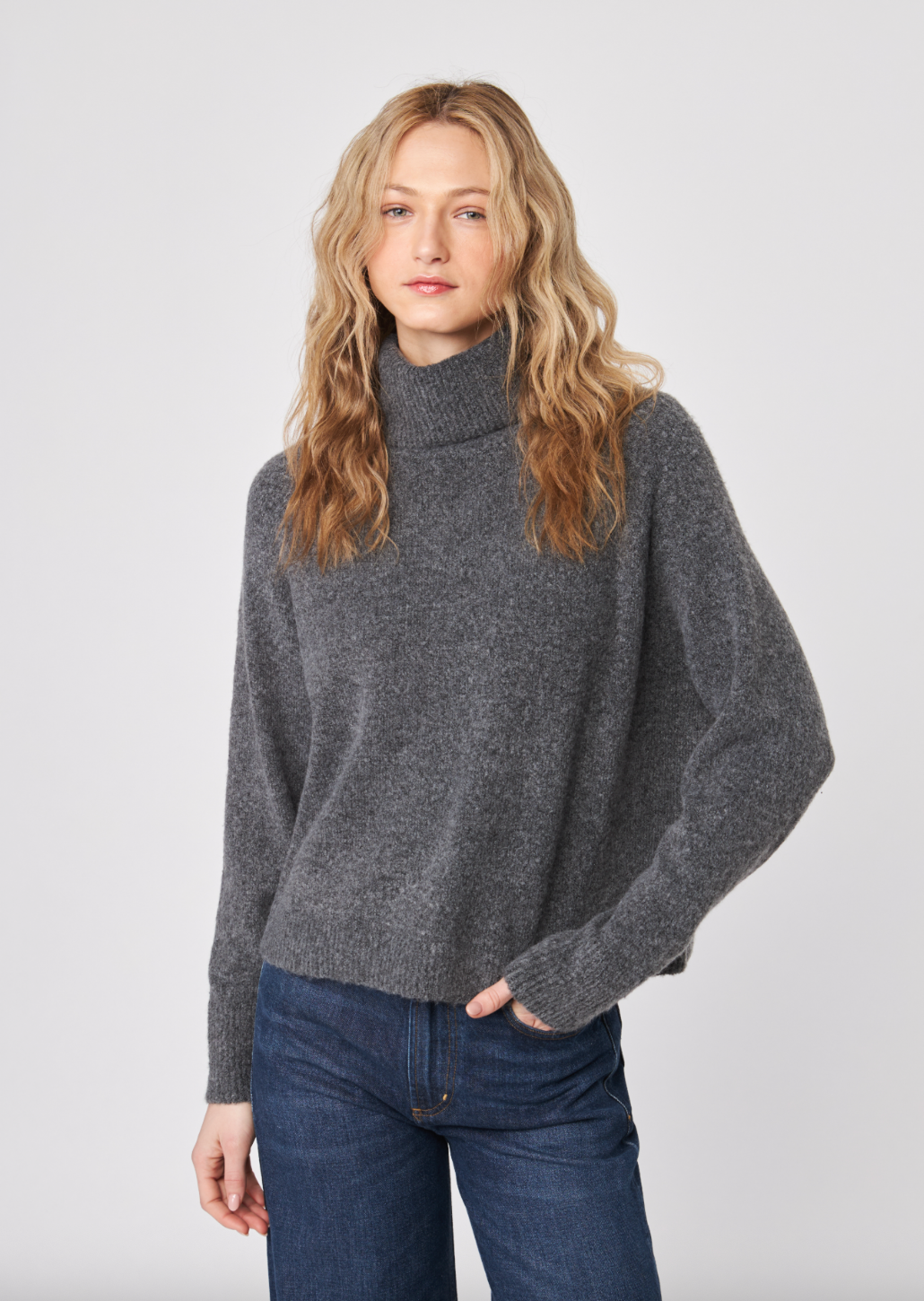 Emmett Turtleneck Sweater - Granite by John & Jenn | 25 South Boutiques