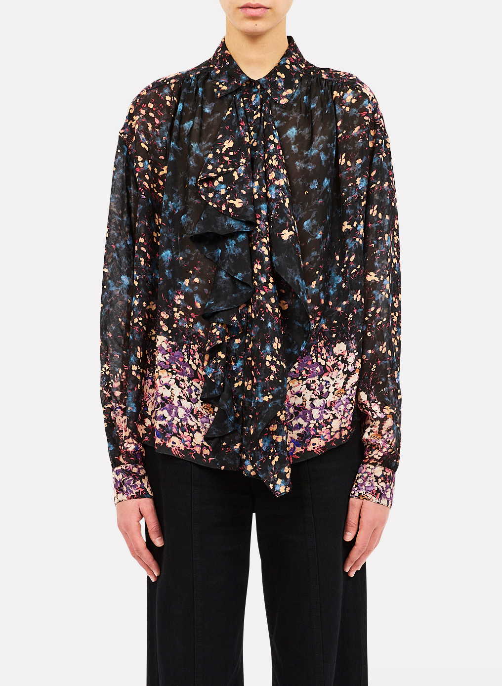Gesture Long Sleeve Silk Blouse - Eclipse by Ulla Johnson | 25 South Boutiques