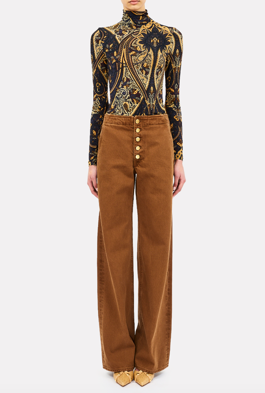 Aurelia Long Sleeve Jersey Top - Twilight Paisley by Ulla Johnson — alternate view
