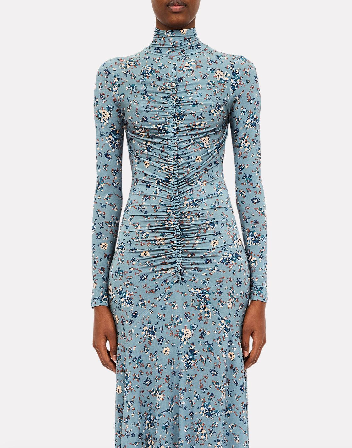 Ida Long Sleeve Jersey Dress - Celeste Floral by Ulla Johnson — alternate view