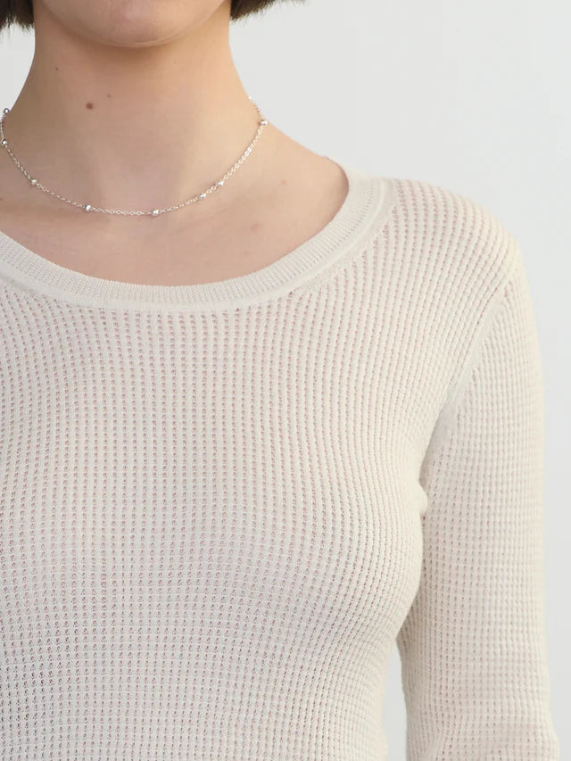 Scoop Neck Pullover - Ivory by Margaret O'Leary — alternate view