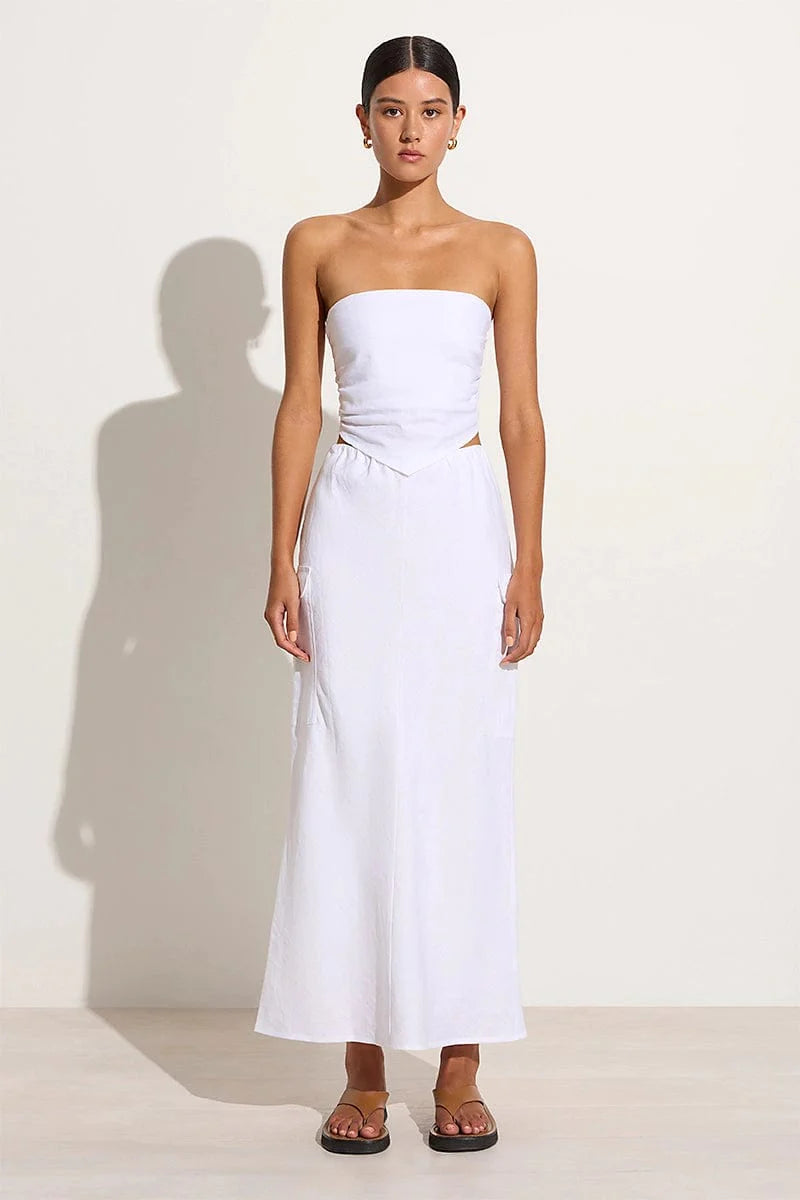 La Loza Top - White by Faithfull the Brand — alternate view
