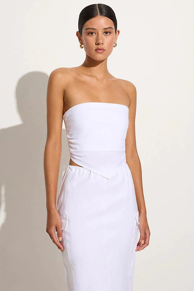 La Loza Top - White by Faithfull the Brand | 25 South Boutiques