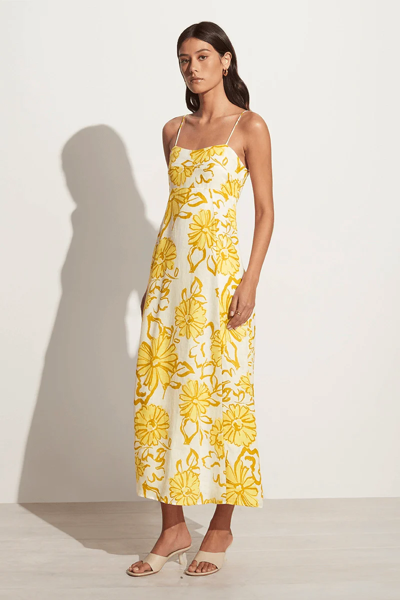 Sorso Midi Dress - Cagliari Floral Print by Faithfull the Brand — view 3