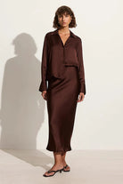 Ancora Skirt - Dark Truffle by Faithfull the Brand | 25 South Boutiques
