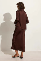 Ancora Skirt - Dark Truffle by Faithfull the Brand — view 4