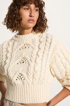 Alanna Knit Sweater - Off White by Faithfull the Brand — view 4
