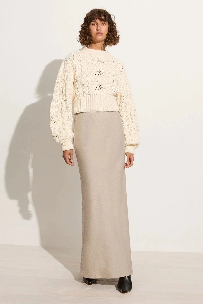 Alanna Knit Sweater - Off White by Faithfull the Brand — view 6