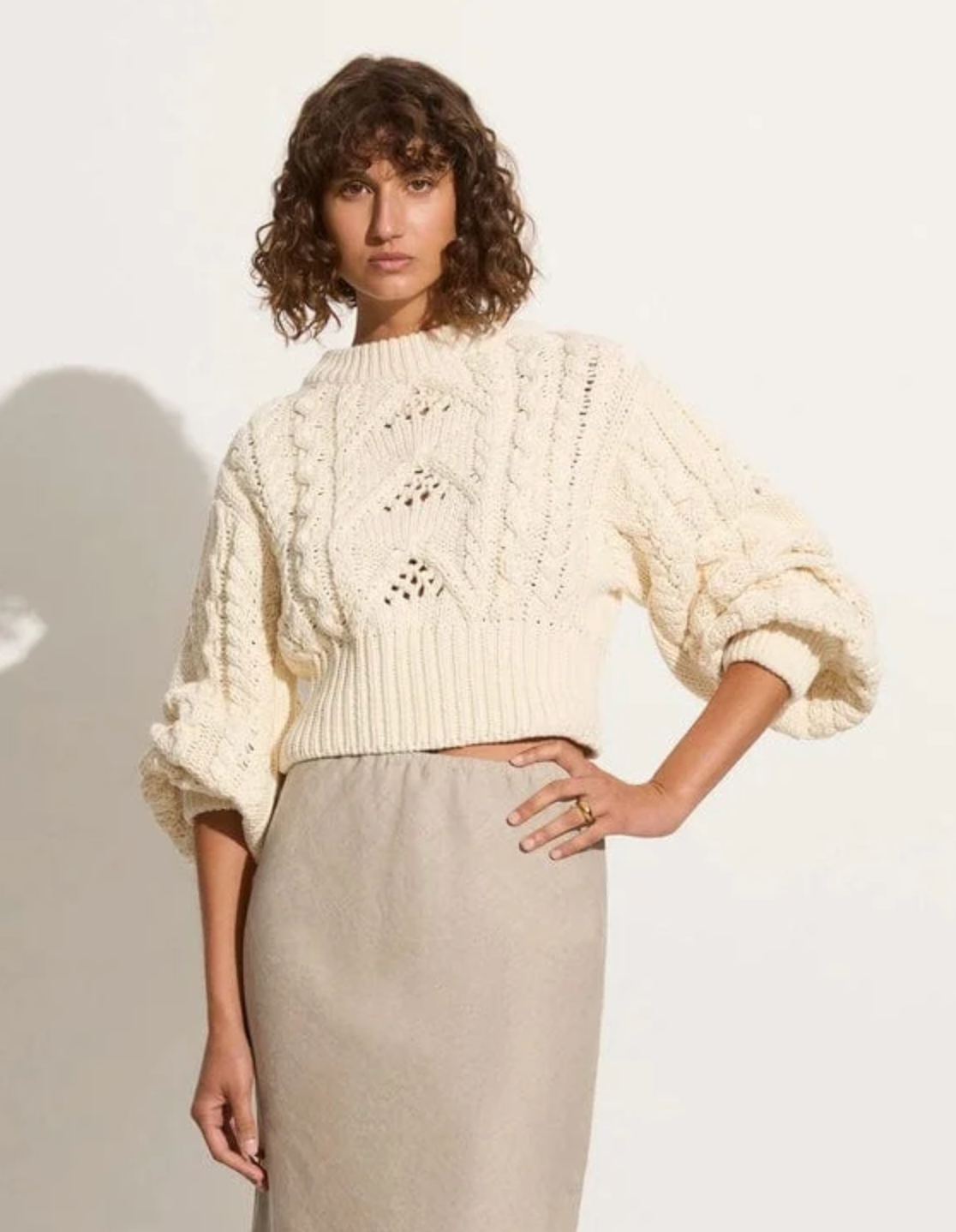 Alanna Knit Sweater - Off White by Faithfull the Brand | 25 South Boutiques