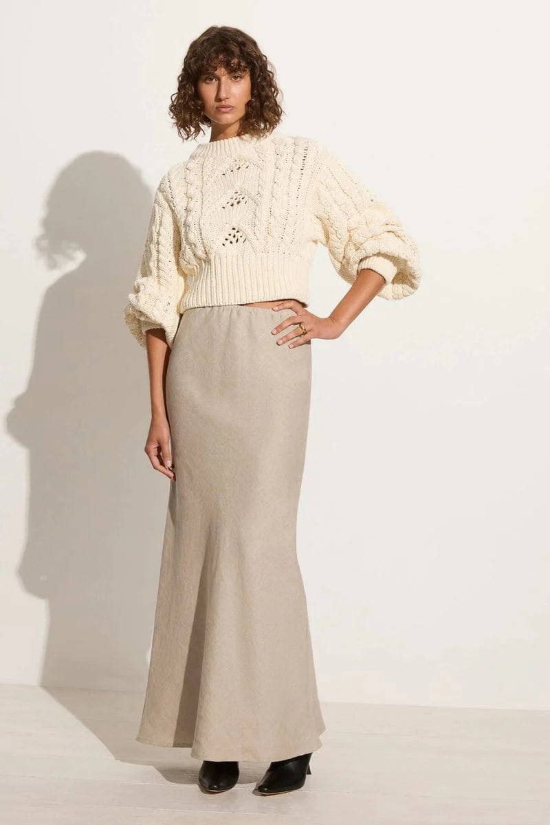 Alanna Knit Sweater - Off White by Faithfull the Brand — view 3