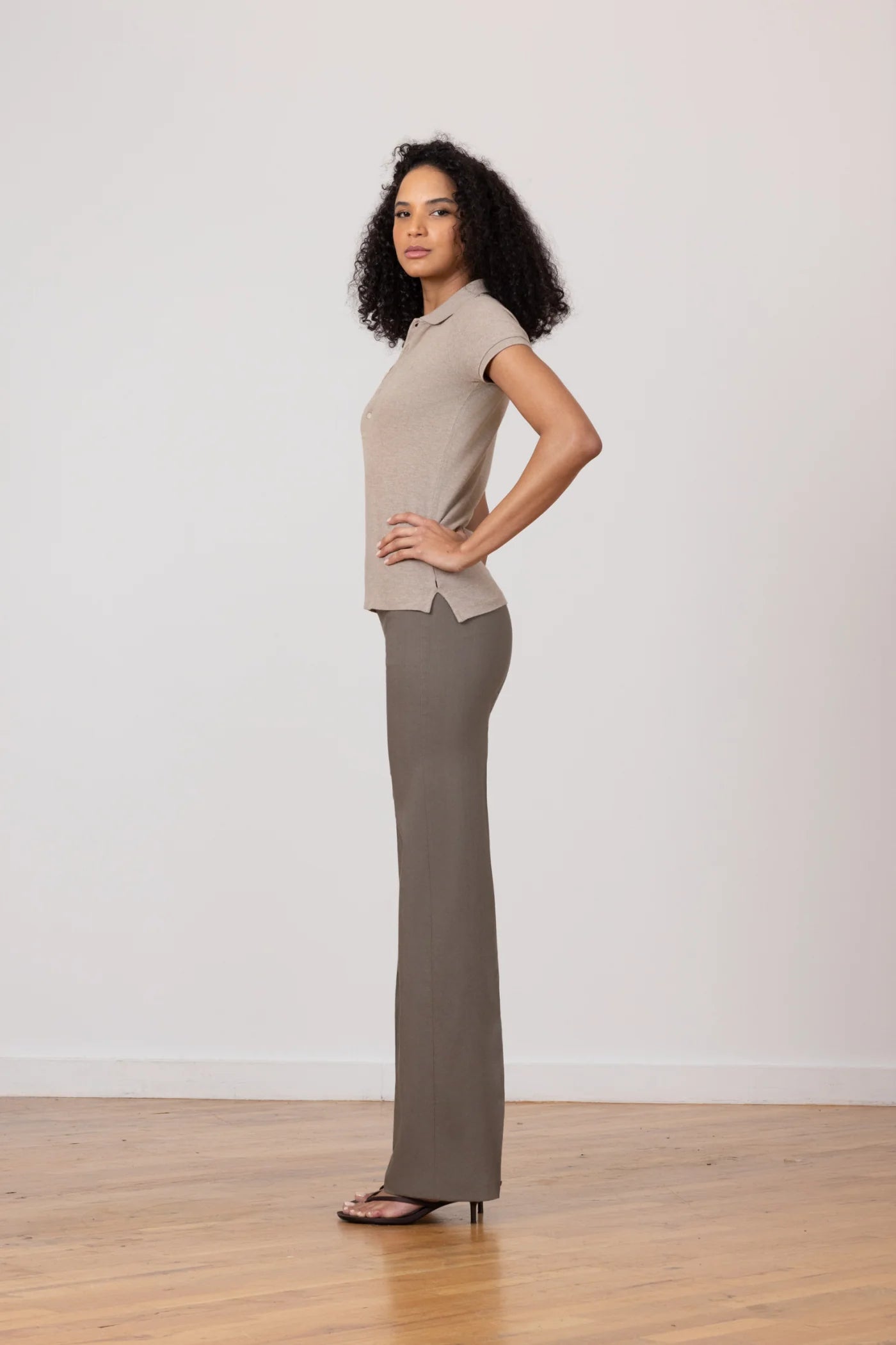Flavia Linen Pants - Moss by Avenue Montaigne — alternate view