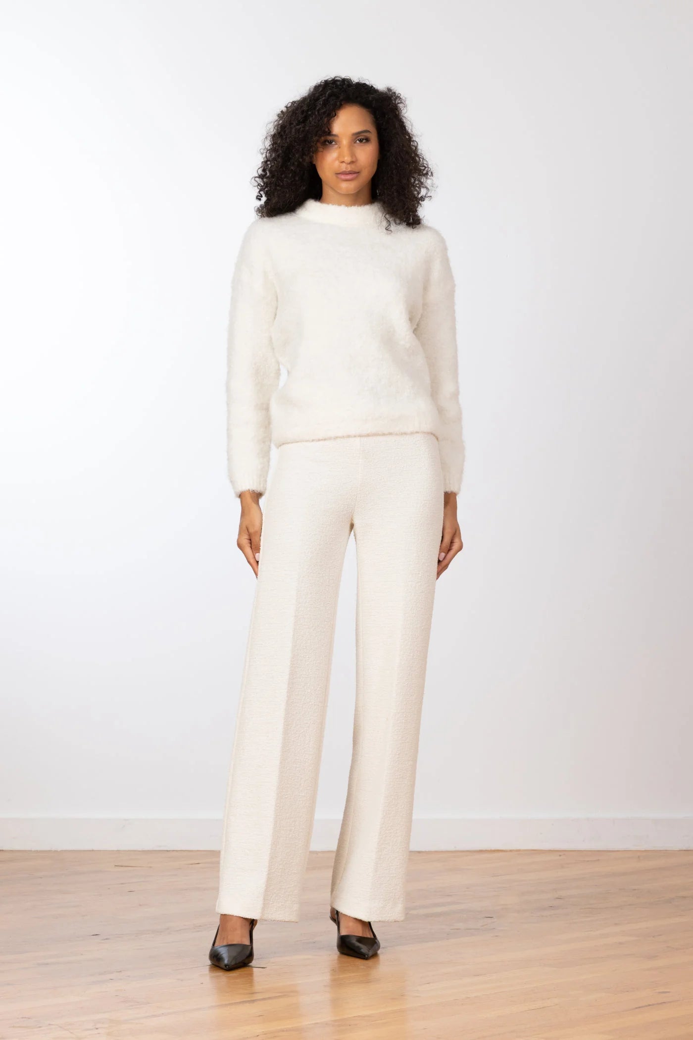 Flavia Boucle Pants - Winter White by Avenue Montaigne | 25 South Boutiques