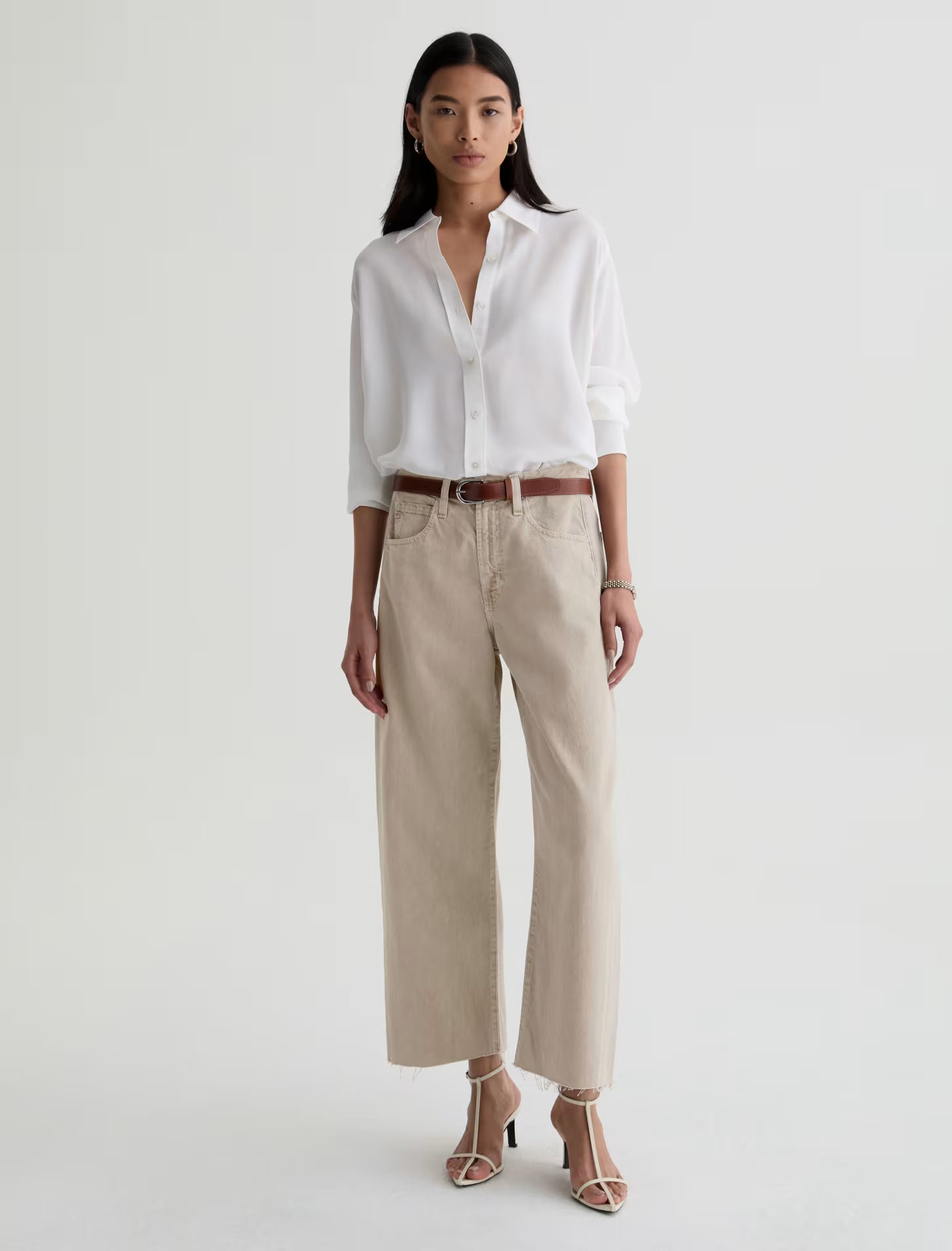 Hattie Crop Barrel Jean - Sulfur Light Taupe by Adriano Goldschmied AG | 25 South Boutiques